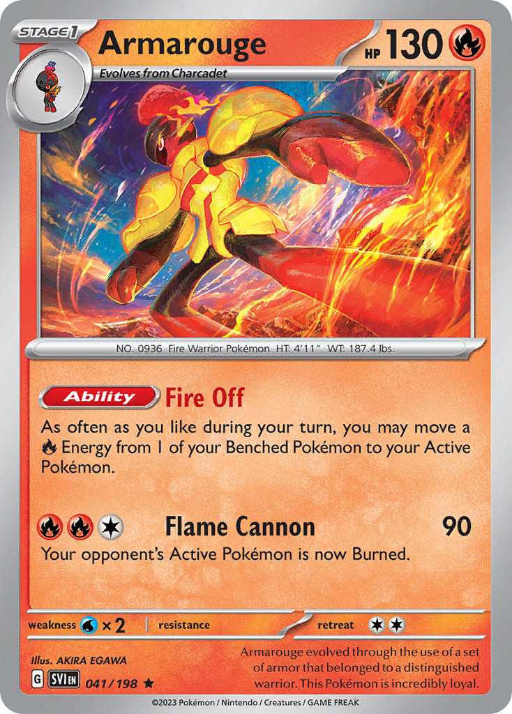 Armarouge – 041/198 Scarlet & Violet Pokemon Trading Card