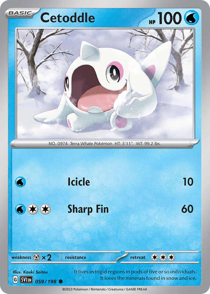 Cetoddle Reverse Holo – 059/198 Scarlet & Violet Pokemon Trading Card