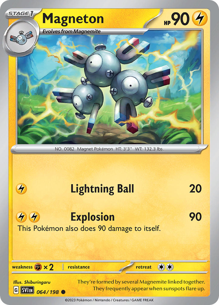 Magneton Reverse Holo – 064/198 Scarlet & Violet Pokemon Trading Card