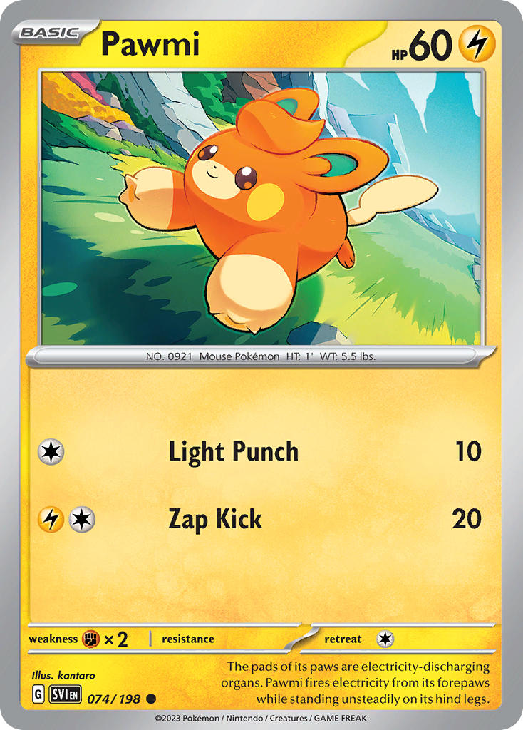 Pawmi Reverse Holo – 074/198 Scarlet & Violet Pokemon Trading Card
