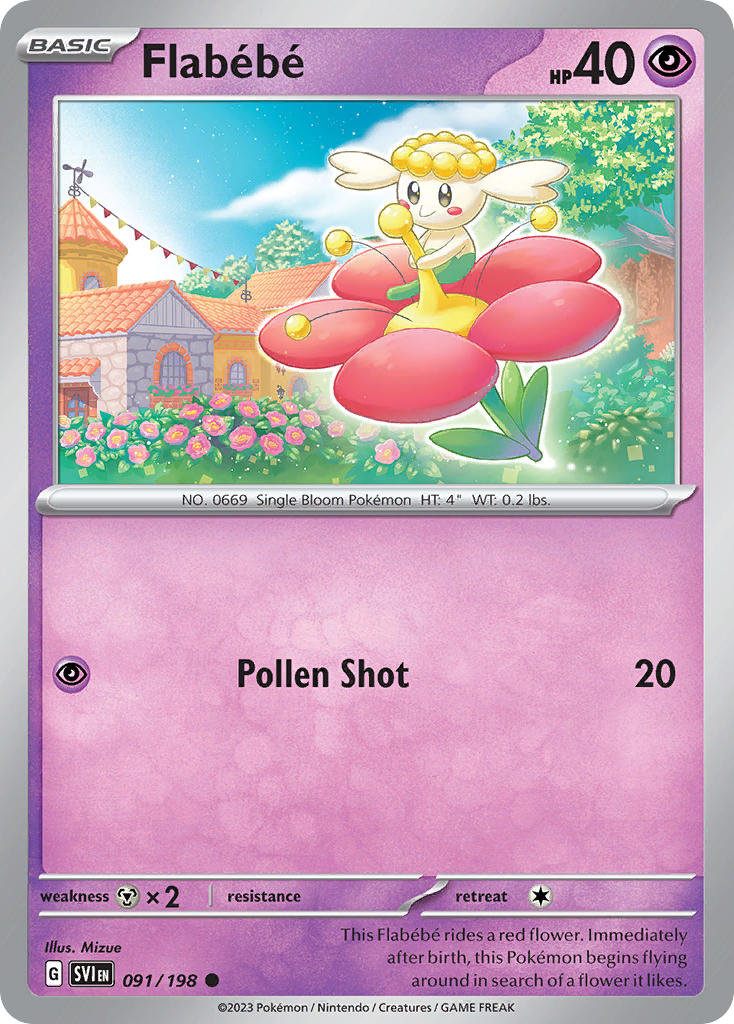 Flabébé – 091/198 Scarlet & Violet Pokemon Trading Card