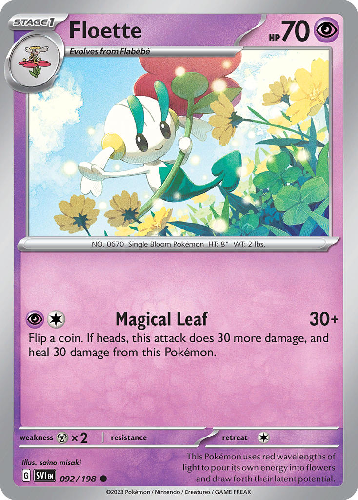 Floette – 092/198 Scarlet & Violet Pokemon Trading Card