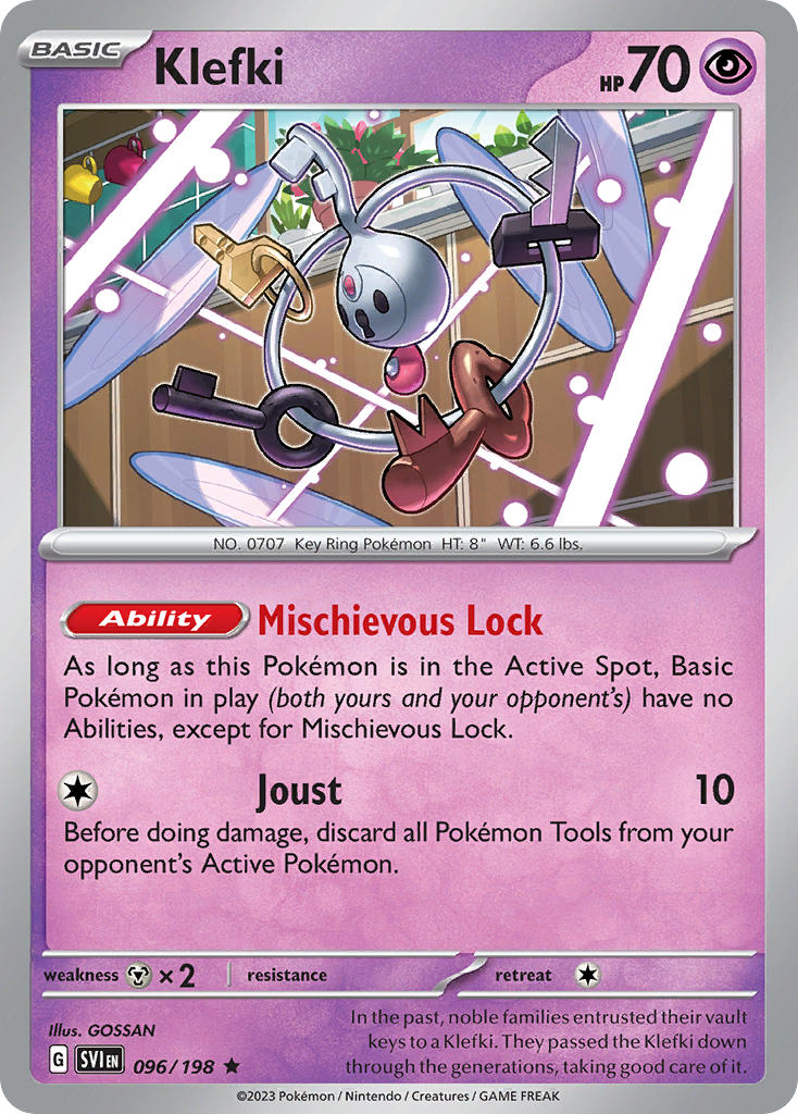 Klefki – 096/198 Scarlet & Violet Pokemon Trading Card