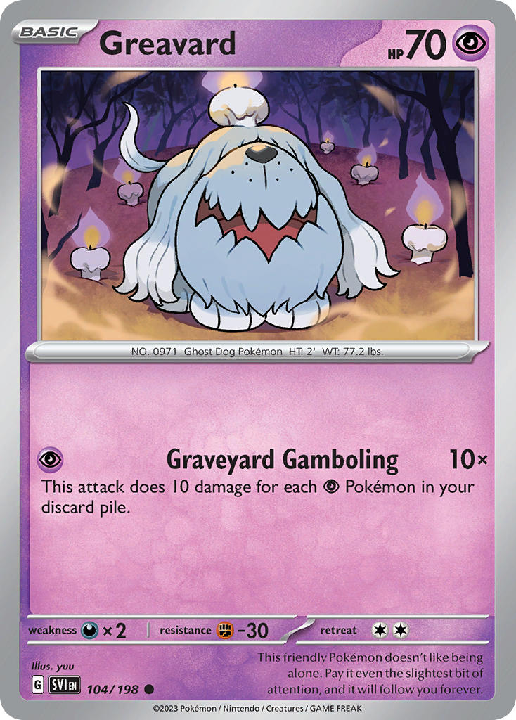 Greavard - Scarlet & Violet Pokemon Trading Card