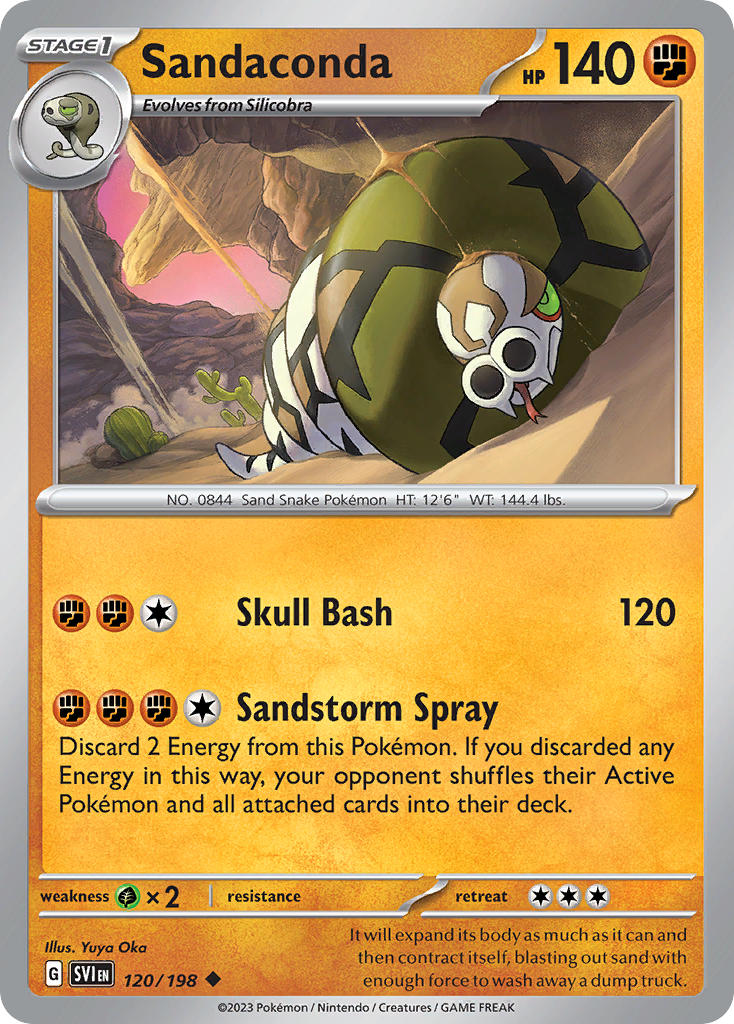 Sandaconda Reverse Holo – 120/198 Scarlet & Violet Pokemon Trading Card