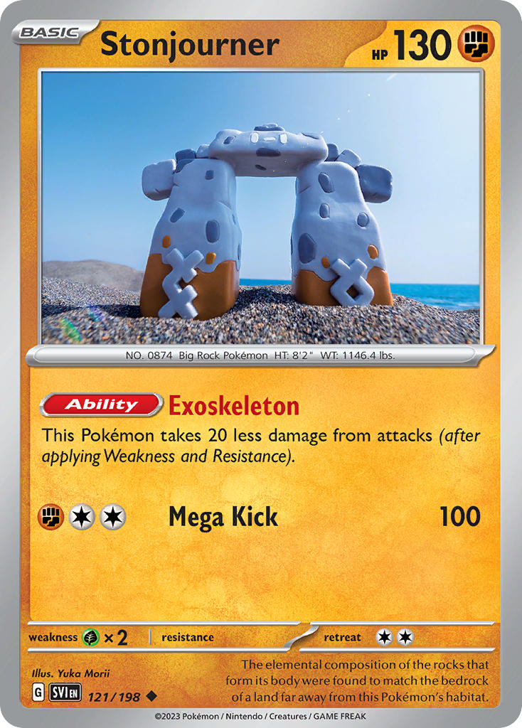 Stonjourner – 121/198 Scarlet & Violet Pokemon Trading Card