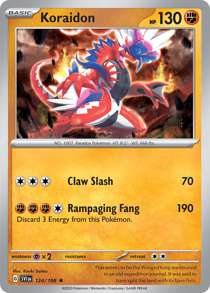 Koraidon – 124/198 Scarlet & Violet Pokemon Trading Card