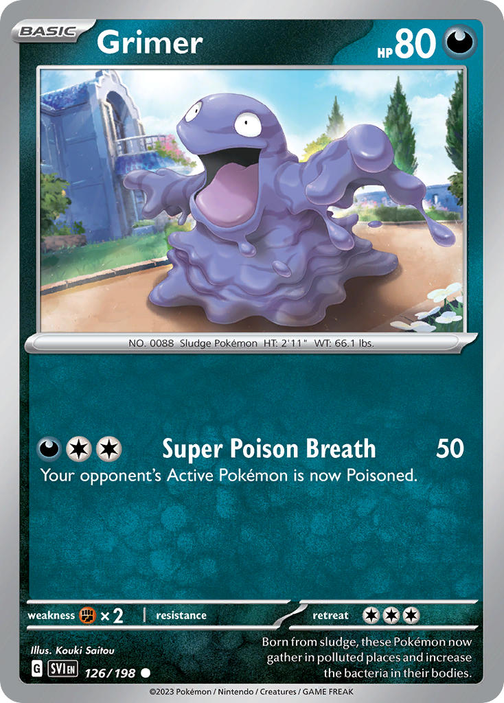 Grimer Reverse Holo - Scarlet & Violet Pokemon Trading Card