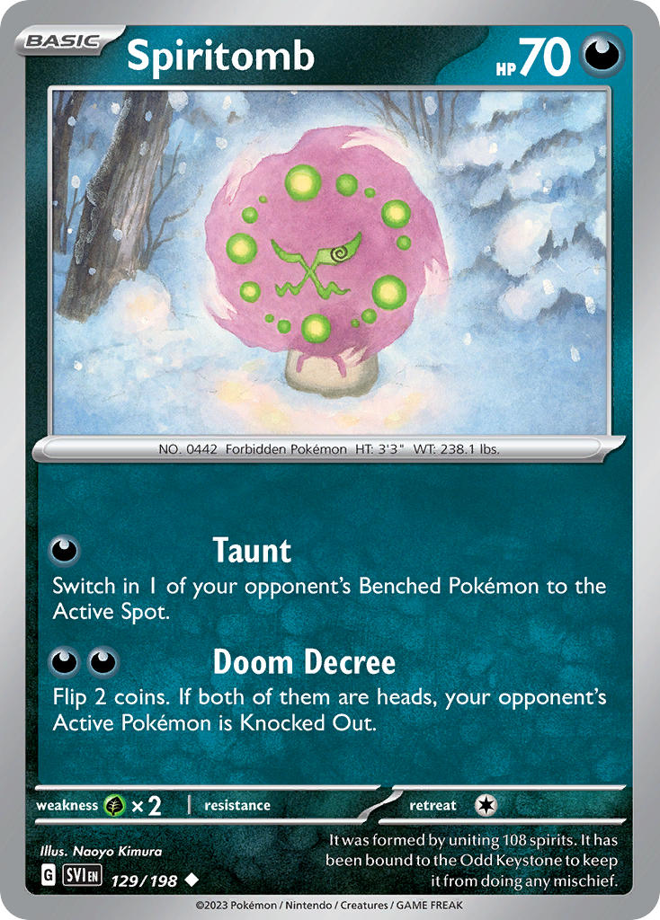 Spiritomb Reverse Holo - Scarlet & Violet Pokemon Trading Card