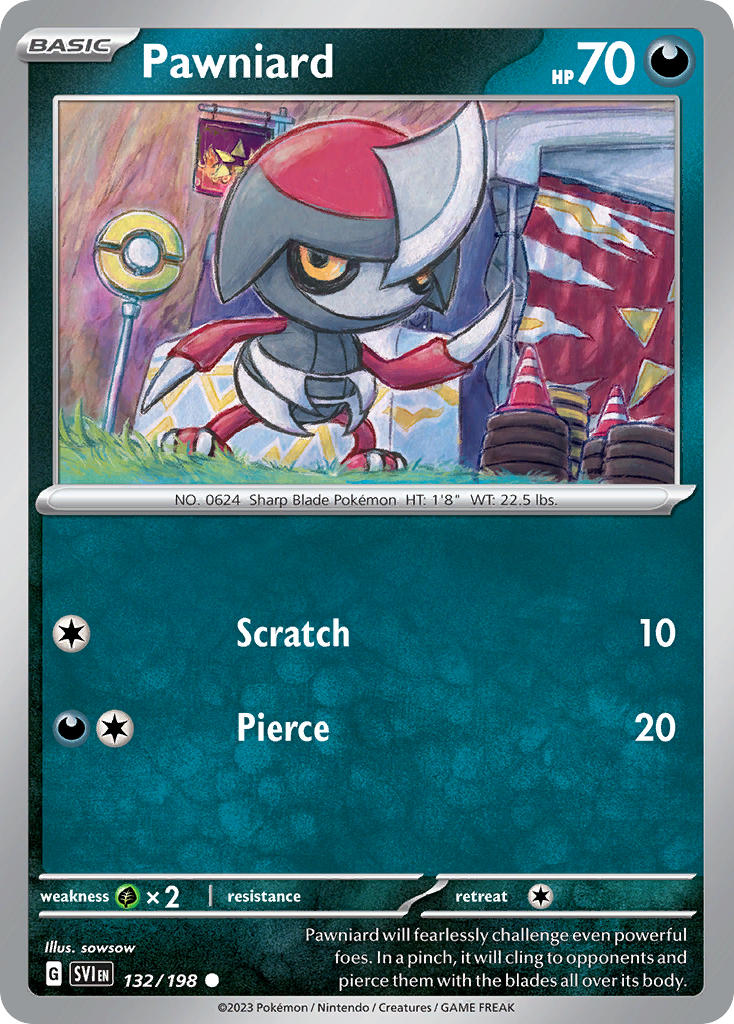 Pawniard Reverse Holo - Scarlet & Violet Pokemon Trading Card