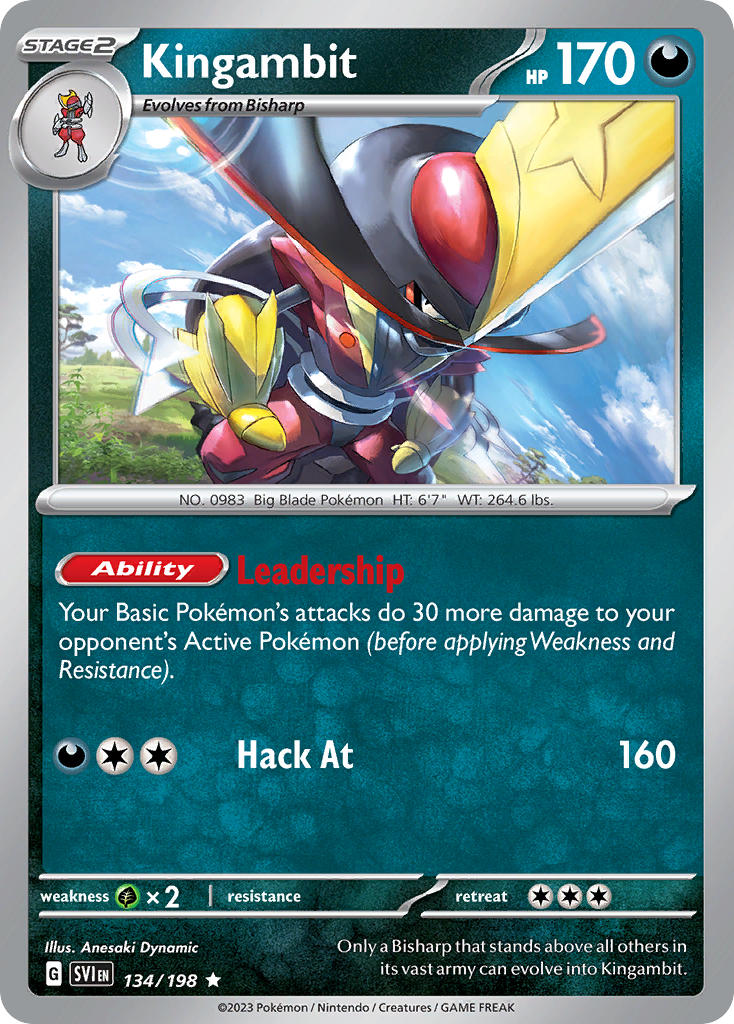 Kingambit - Scarlet & Violet Pokemon Trading Card