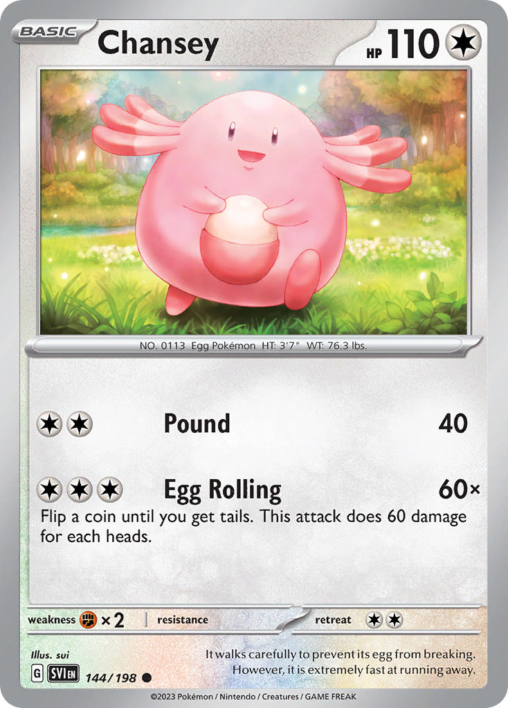 Chansey Reverse Holo – 144/198 Scarlet & Violet Pokemon Trading Card