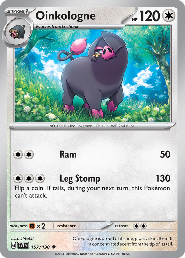 Oinkologne – 157/198 Scarlet & Violet Pokemon Trading Card