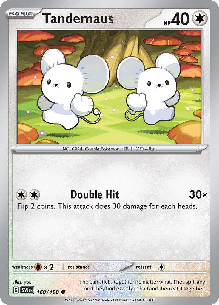 Tandemaus – 160/198 Scarlet & Violet Pokemon Trading Card