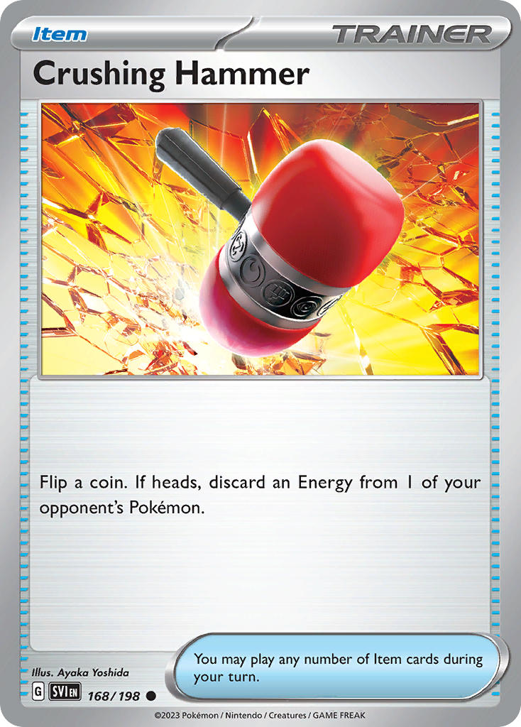 Crushing Hammer – 168/198 Scarlet & Violet Pokemon Trading Card