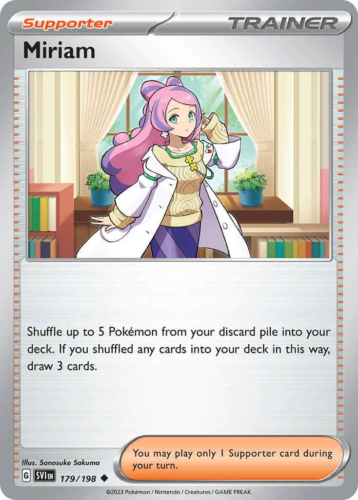 Miriam – 179/198 Scarlet & Violet Pokemon Trading Card