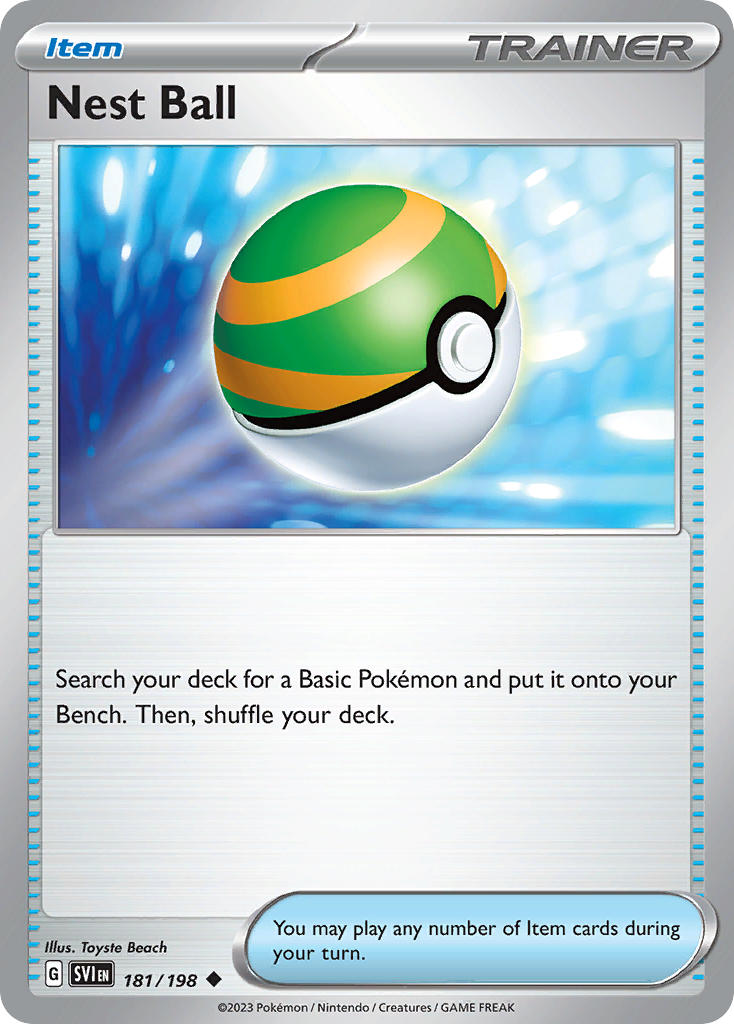 Nest Ball – 181/198 Scarlet & Violet Pokemon Trading Card