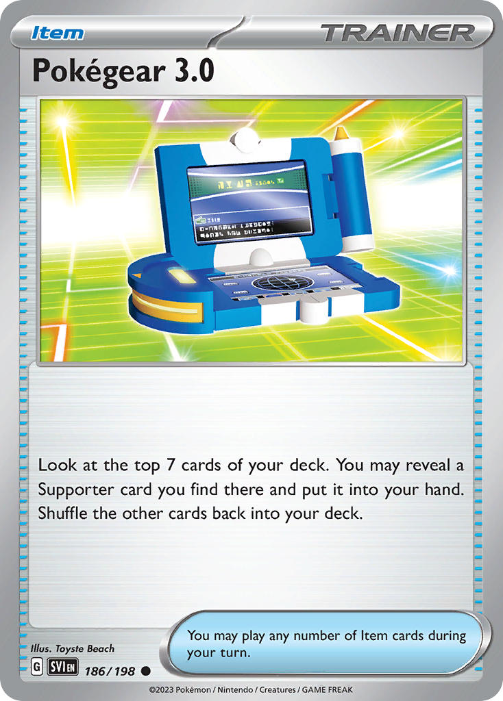 Pokégear 3.0 – 186/198 Scarlet & Violet Pokemon Trading Card
