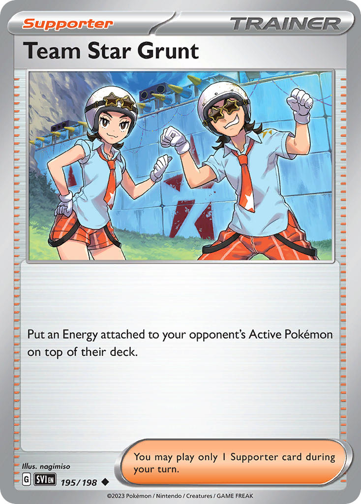Team Star Grunt Reverse Holo – 195/198 Scarlet & Violet Pokemon Trading Card