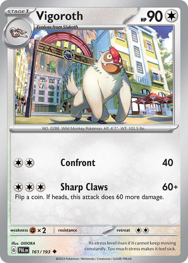 Vigoroth - tripple whammy tin promo – 161/193 Paldea Evolved Pokemon Trading Card
