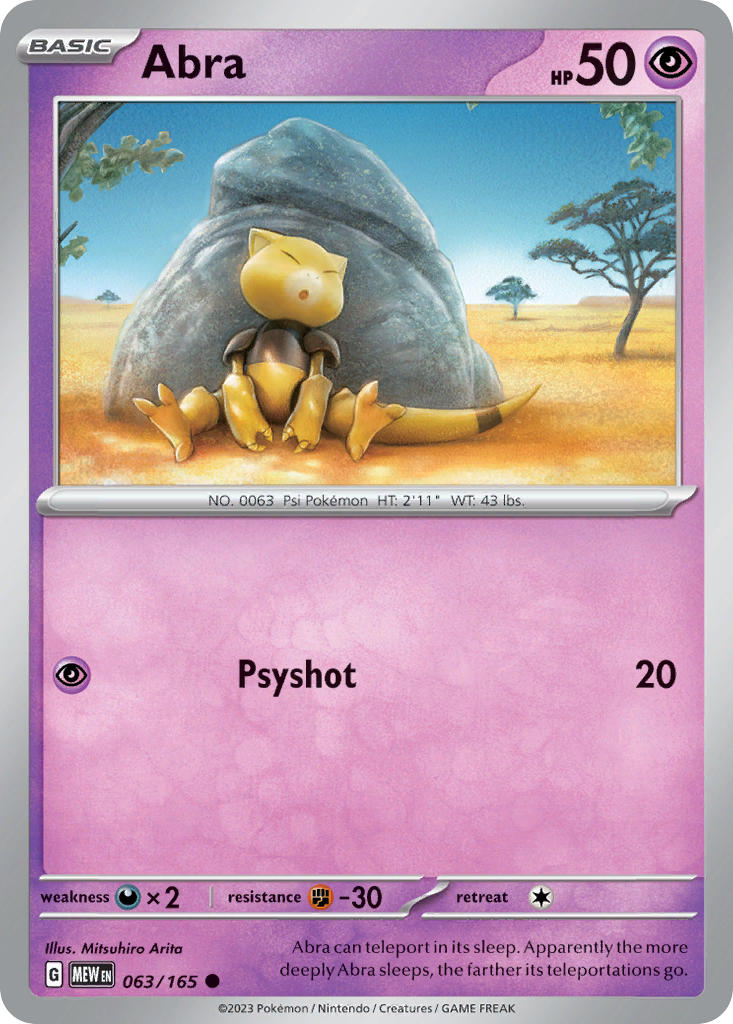 Abra - 151 Pokemon Trading Card