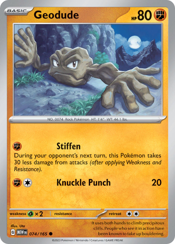 Geodude - 151 Pokemon Trading Card