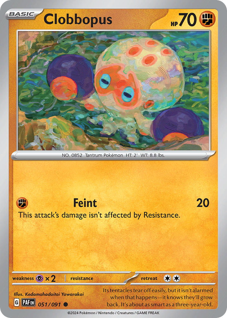 Clobbopus – 051/091 Paldean Fates Pokemon Trading Card