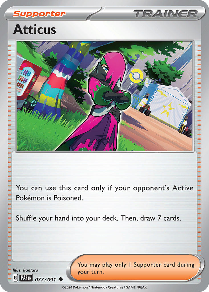 Atticus – 077/091 Paldean Fates Pokemon Trading Card