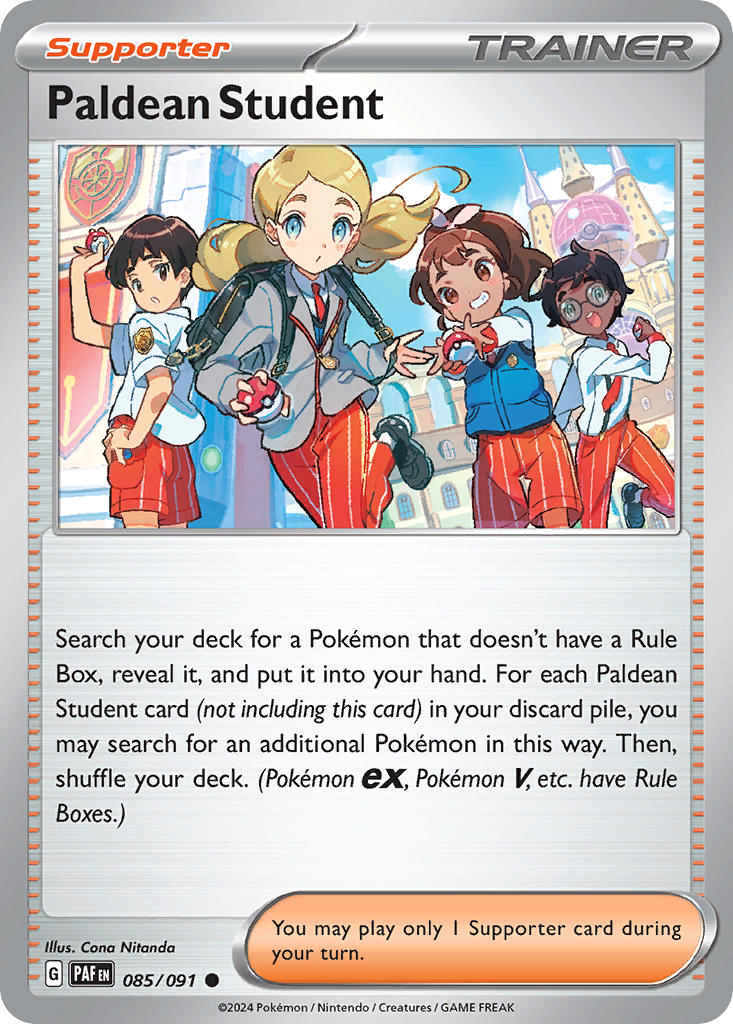 Paldean Student Reverse Holo - Paldean Fates Pokemon Trading Card