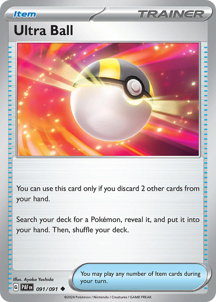 Ultra Ball Reverse Holo – 091/091 Paldean Fates Pokemon Trading Card