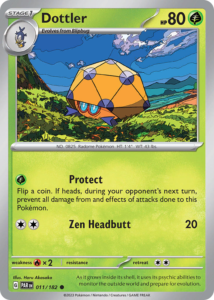 Dottler Reverse Holo – 011/182 Paradox Rift Pokemon Trading Card