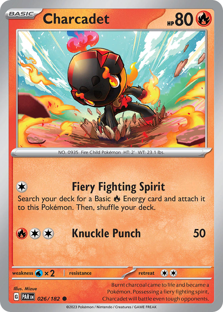 Charcadet – 026/182 Paradox Rift Pokemon Trading Card