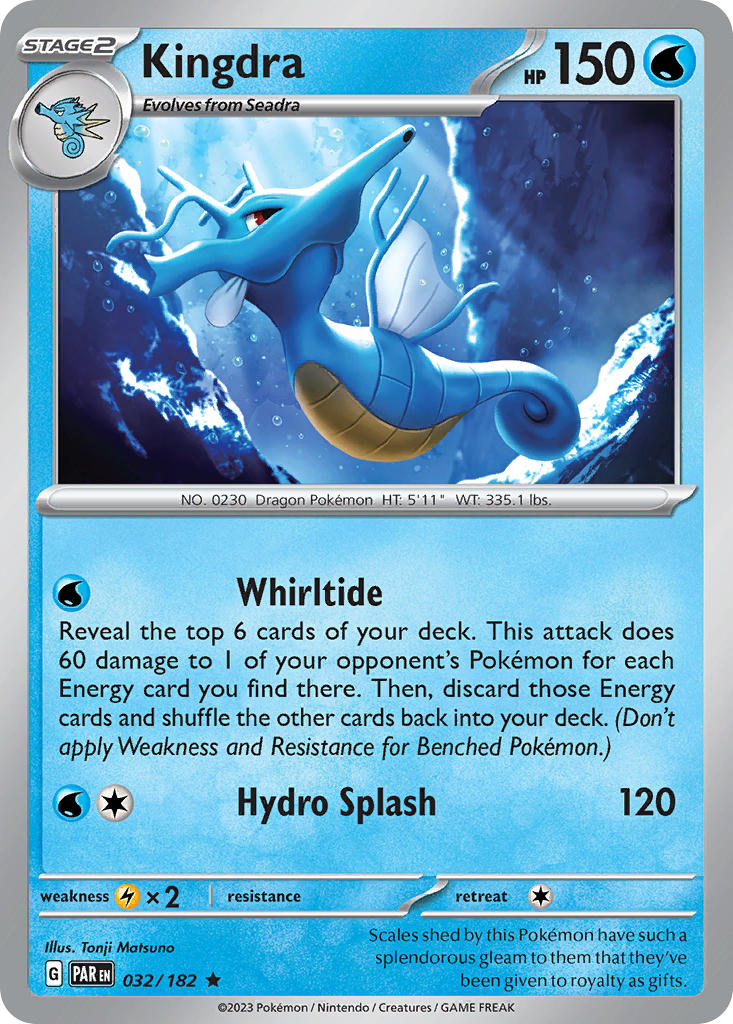 Kingdra – 032/182 Paradox Rift Pokemon Trading Card