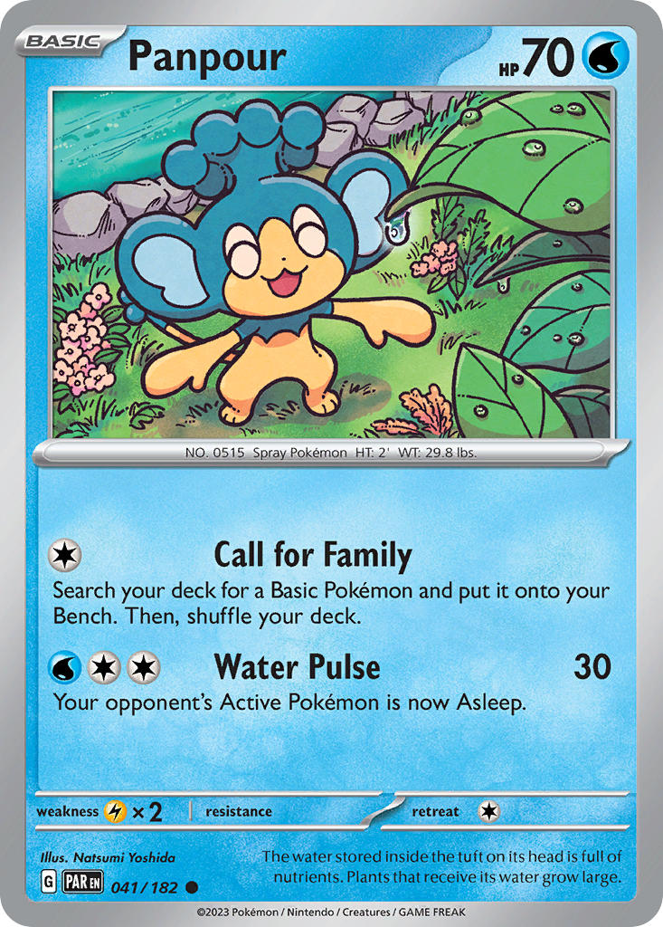 Panpour - Paradox Rift Pokemon Trading Card