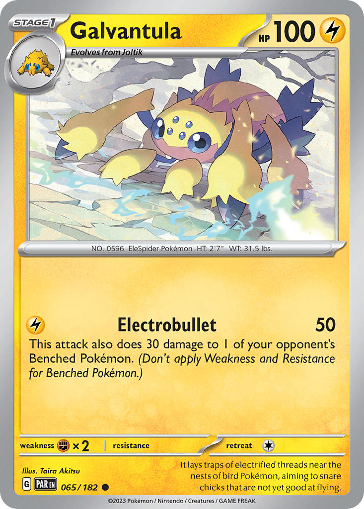 Galvantula – 065/182 Paradox Rift Pokemon Trading Card