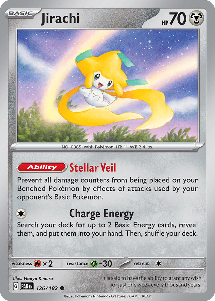 Jirachi Reverse Holo - Paradox Rift Pokemon Trading Card