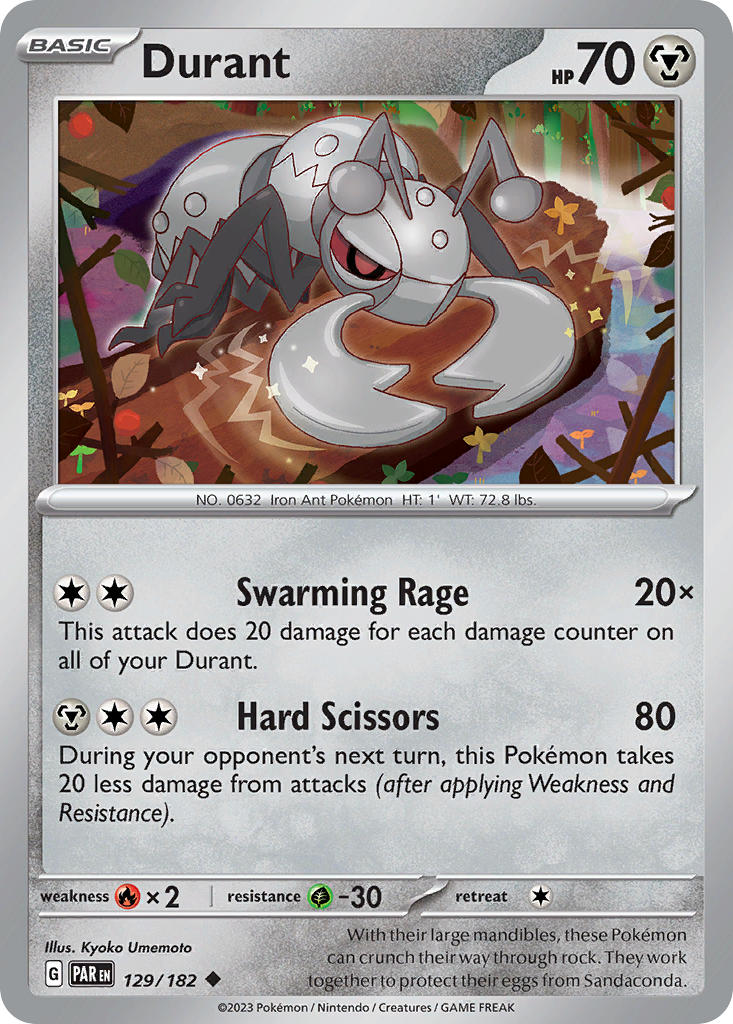 Durant – 129/182 Paradox Rift Pokemon Trading Card