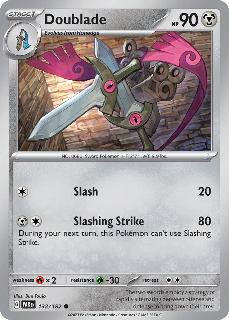 Doublade – 132/182 Paradox Rift Pokemon Trading Card