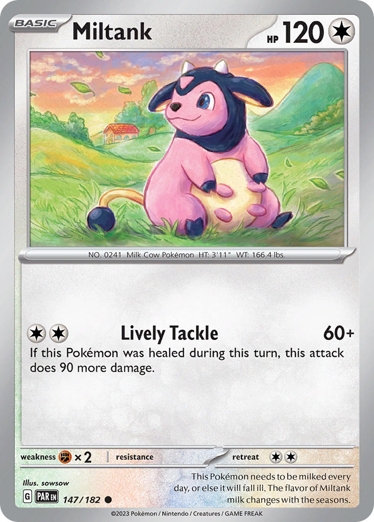 Miltank Reverse Holo – 147/182 Paradox Rift Pokemon Trading Card