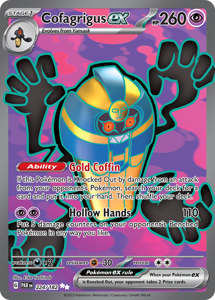 Cofagrigus ex - Paradox Rift Pokemon Trading Card
