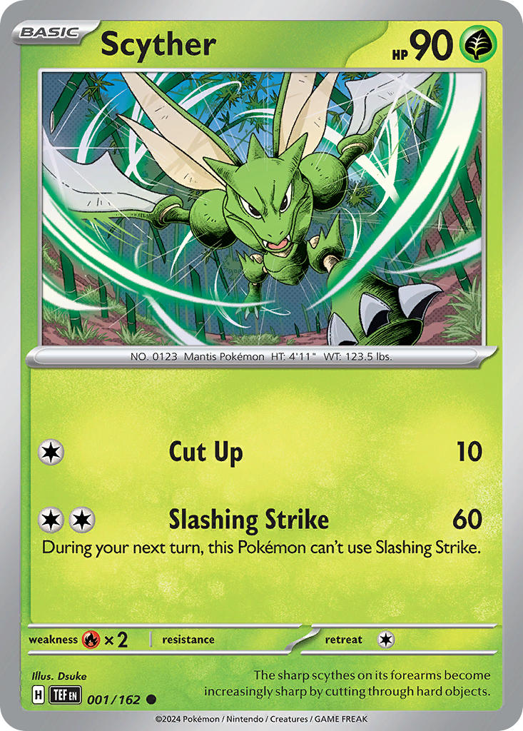 Scyther – 001/162 Temporal Forces Pokemon Trading Card