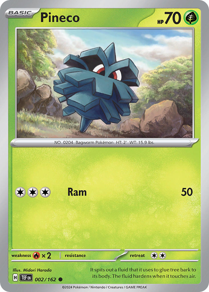 Pineco – 002/162 Temporal Forces Pokemon Trading Card