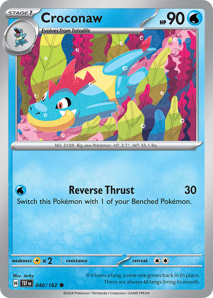 Croconaw Reverse Holo - Temporal Forces Pokemon Trading Card