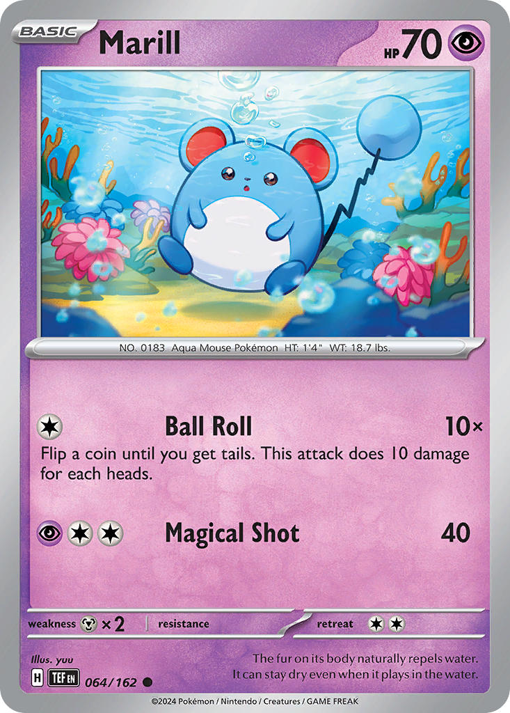 Marill – 064/162 Temporal Forces Pokemon Trading Card