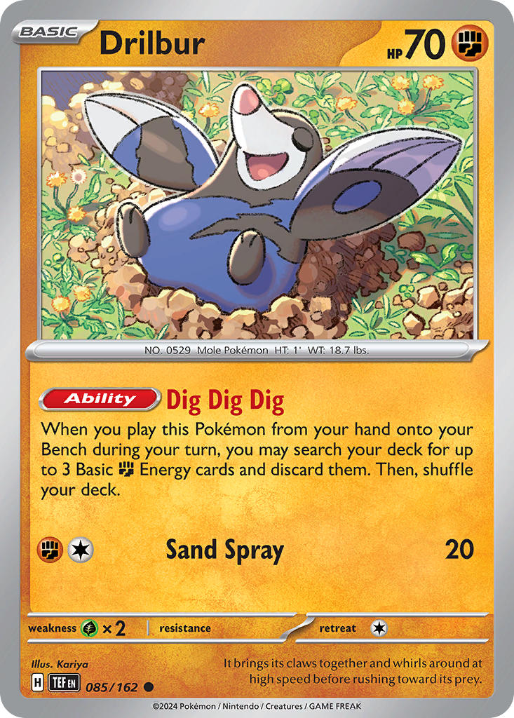 Drilbur – 085/162 Temporal Forces Pokemon Trading Card
