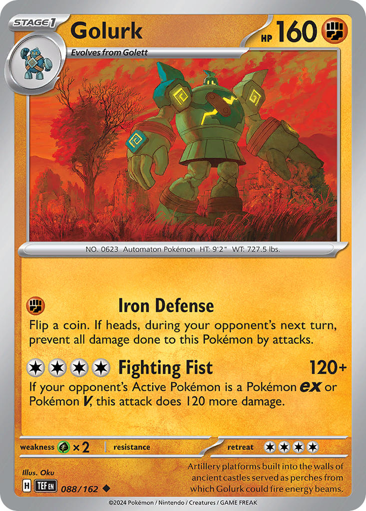 Golurk - Temporal Forces Pokemon Trading Card