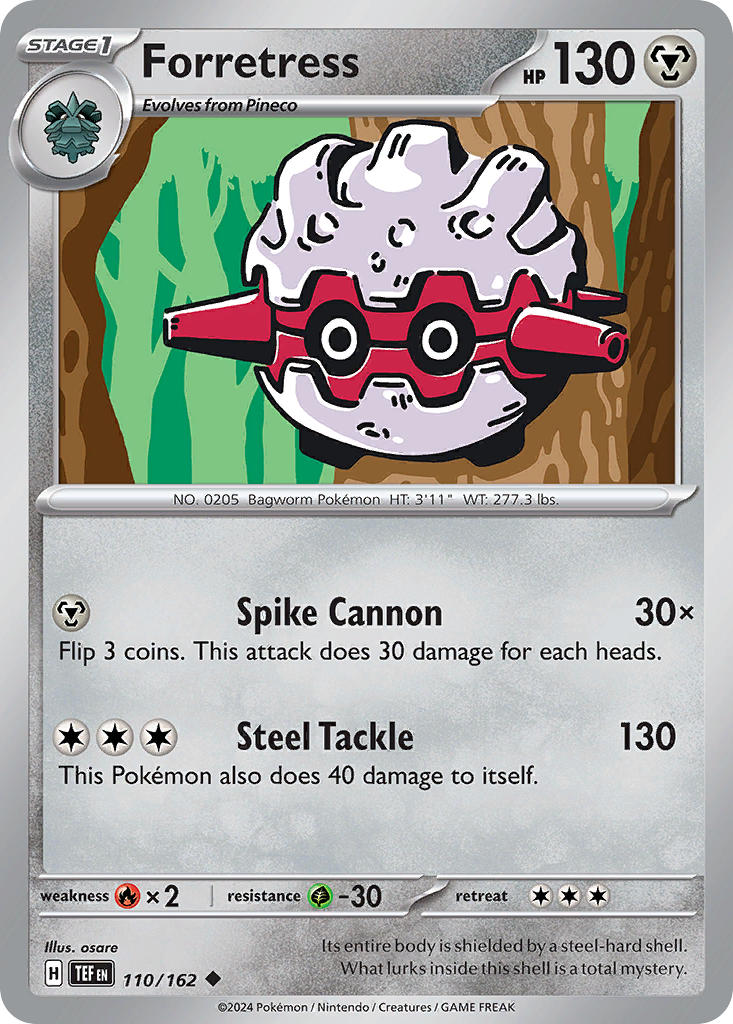 Forretress – 110/162 Temporal Forces Pokemon Trading Card