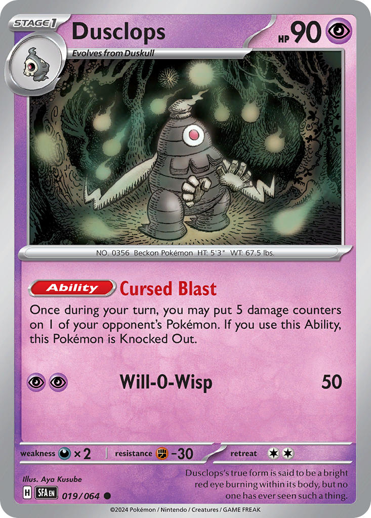Dusclops - Shrouded Fable Pokemon Trading Card