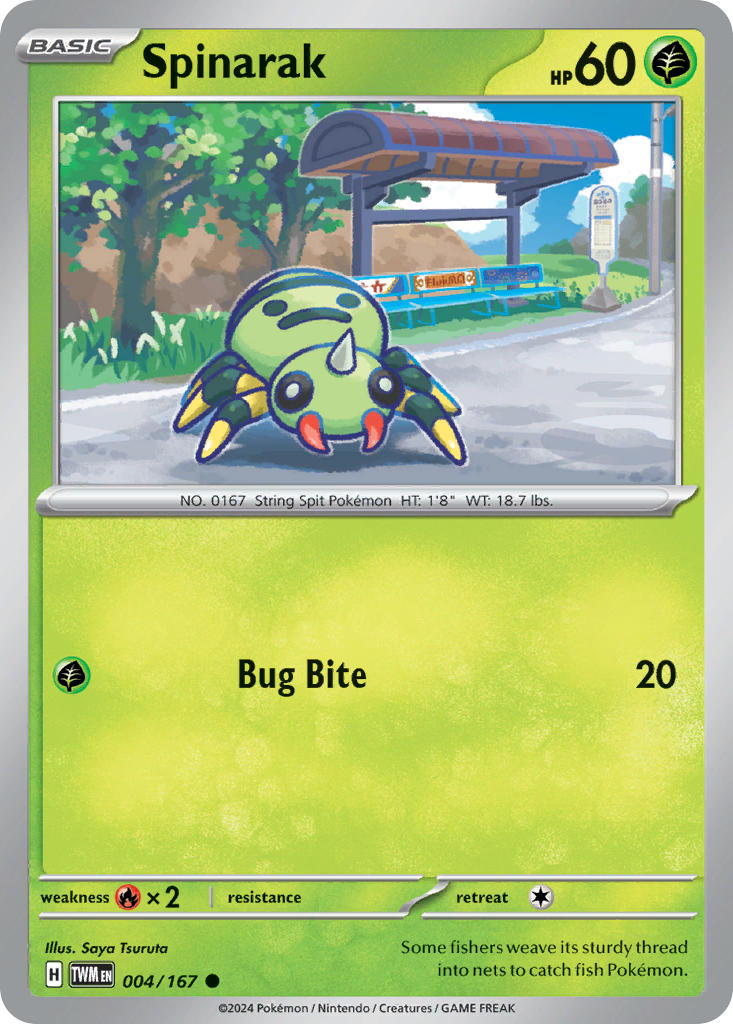 Spinarak - Twilight Masquerade Pokemon Trading Card