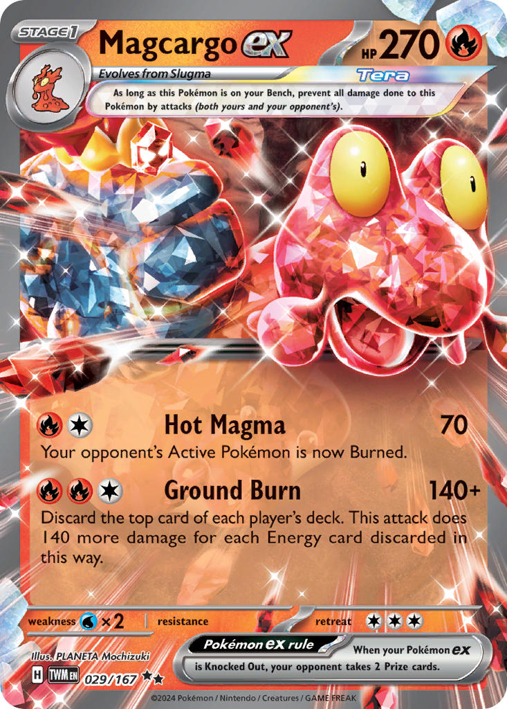Magcargo ex - Twilight Masquerade Pokemon Trading Card